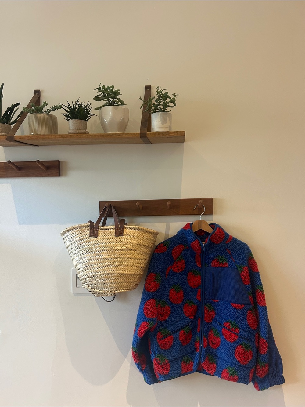 Blue Strawberry Sherpa Jacket -